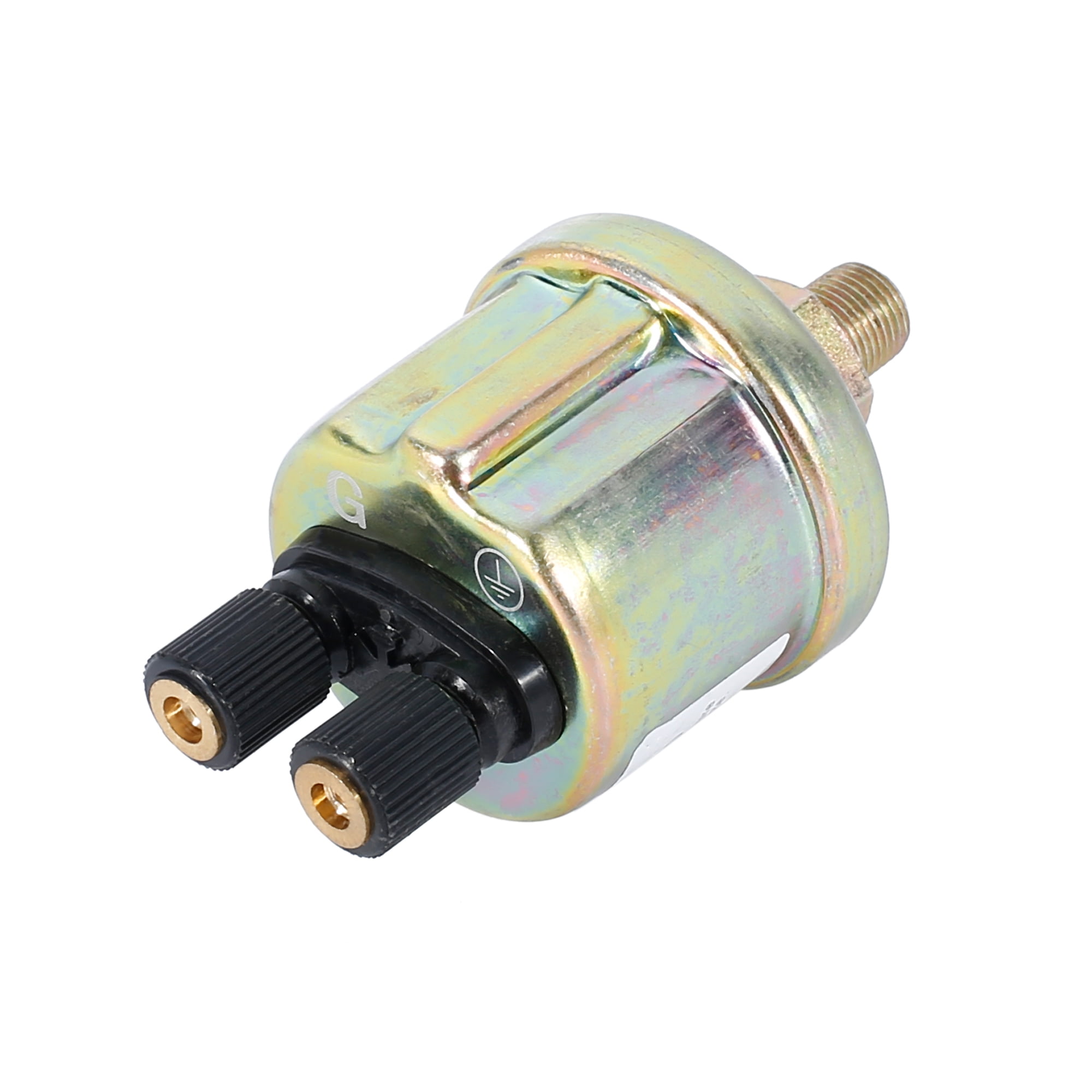 1 Set 2-1/16" 52mm 140 PSI 7 Color LED Oil Pressure Gauge Black Dial Oil Press Sensor for Auto