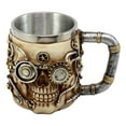 thumbnail image 5 of Ebros Steampunk Detective Skull Coffee Mug Beer Stein Tankard Drink Cup 14oz, 5 of 5