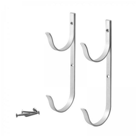 

2x2pcs Pool Pole Hanger Telescoping Pole Hook Garden Hanger Storage Rack 2 Pcs