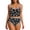 Black#floral bathing suit, variant on Women's Bikini Sets Tropical Print High Waisted 2 Piece Swimsuits Hawaiian Beach Bathing Suits Mint Green S