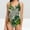 X-Green, variant on Danhjin Women's Slimming One Piece Swimsuits Floral Printed Tummys Control Bathing Suit Halter Retro Monokini for Big Busted Curvy Women