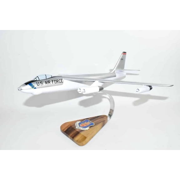 97th Bombardment Wing B-47E Model, 1/77th Scale, Mahogany