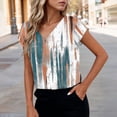 thumbnail image 4 of Short Sleeve Shirts for Women Casual Soft V Neck Boho Basic Tee Tops Summer Outfit Clothes Summer Tops For Women, 4 of 7