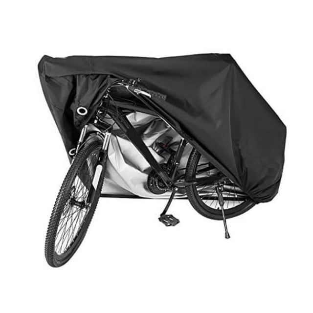 Funda para bicicleta Cubierta impermeable para bicicleta al aire libre UV Nieve A prueba de viento con cerradura antirrobo Correas con orificio Bolsa de almacenamiento para bicicleta eléctri