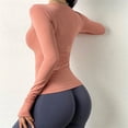 thumbnail image 4 of Cloud Hide-Camiseta de Yoga lisa para mujer, Blusa de manga larga, Top deportivo deportivo para chica, camiseta para correr, ropa deportiva para Fitness para invierno y otoño, 4 of 5