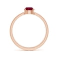 thumbnail image 2 of ANGARA Natural Ruby Solitaire Parallel Split Shank Engagement Ring in 14K Rose Gold for Women (Size-5mm) | July Birthstone, Birthday, Anniversary, Jewelry Gift for Women | Natural Ruby Ring, 2 of 9