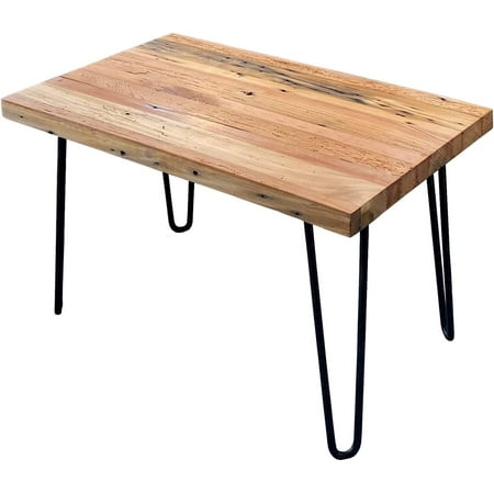

WBBGEROBIU Reclaimed Wood Coffee Table with Hairpin Legs | 30x18 Rustic Barnwood Modern Farmhouse Side End Console Table for Living Room or Family Room (Lacquered 24 Leg Height)