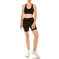 thumbnail image 2 of LA12ST Women High Waist Athleisure Yoga Shorts Workout Running Compression Exercise Shorts Side Pockets, 2 of 3