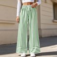thumbnail image 5 of Sunnin Striped Drawstring Waist Pants with Pockets Straight Leg Relaxed Fit Casual Wear, 5 of 7