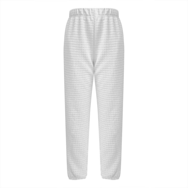 White cinched sweatpants sales