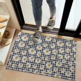 thumbnail image 2 of Black Daisy Flower Checkered Pattern Door Rugs,Washable Non Slip Door Mats Indoor,Decorative Door Mats,Entry Mat Indoor for Entrance,Bedroom,Kitchen,Bathroom,20"x32", 2 of 6