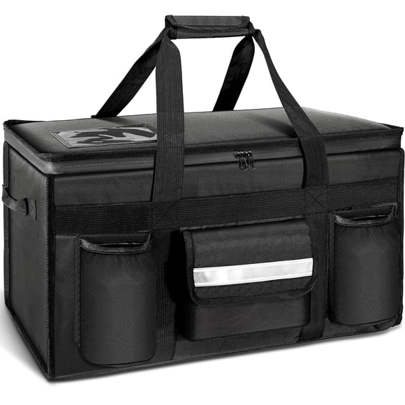MyLifeUNIT 80 Cans Insulated Cooler Bag for Food & Pizza Delivery Bag Suitable for Car, Bike, Camping, Picnic, Beach