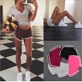 thumbnail image 4 of Pantalones cortos deportivos para mujer, para el hogar, ocio, color sólido, moda, yoga, playa, pantalones cortos de color caramelo, 4 of 6