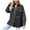 Black, variant on Womens Fall Winter Shacket Sherpa Fleece Jacket Button Down Shirt Jacket Long Sleeve Shacket with Pockets Lapel Coat Beige M