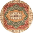 thumbnail image 1 of Ahgly Company Indoor Round Abstract Red Oriental Area Rugs, 6' Round, 1 of 6