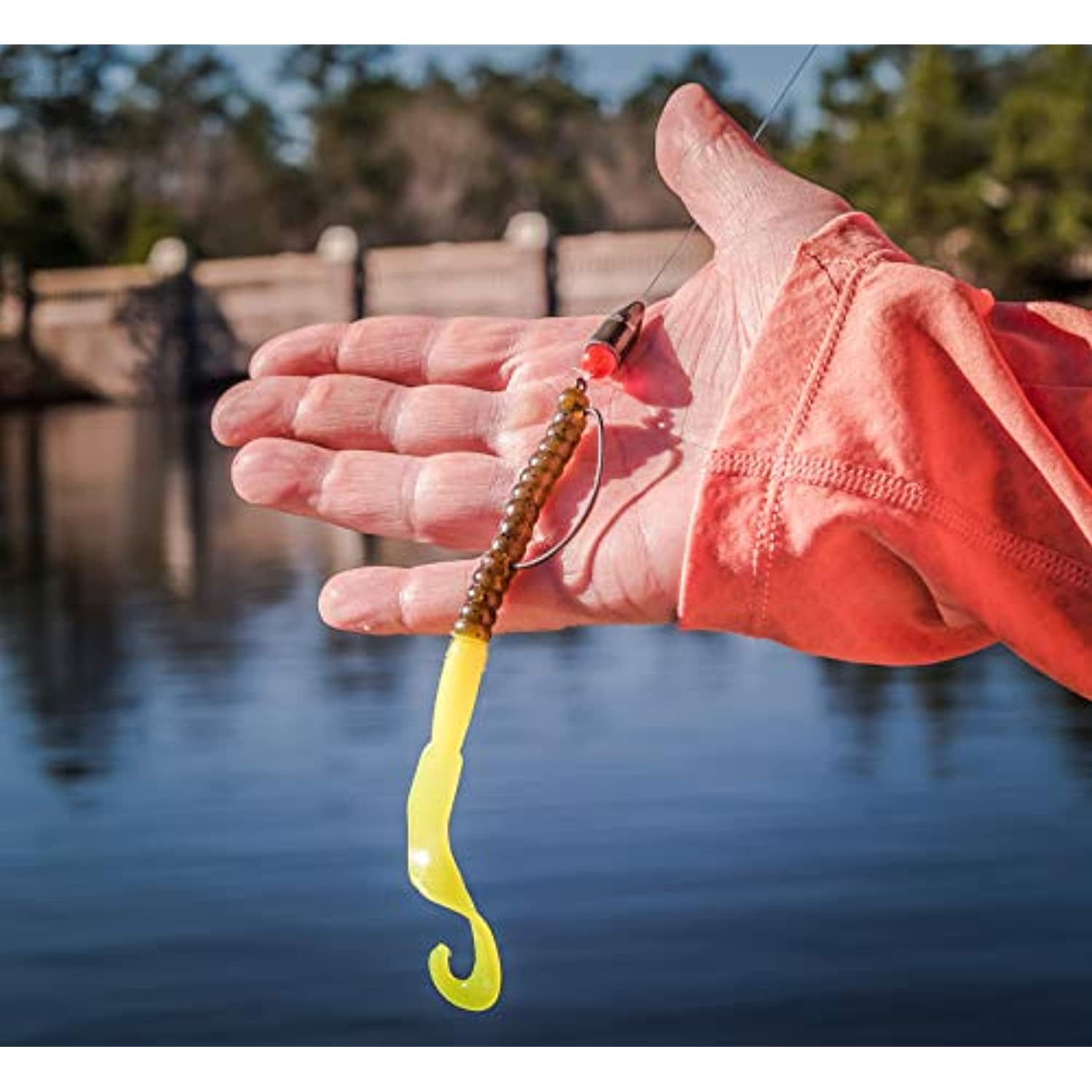 Berkley PowerBait® Power Worm Fishing Bait, Green Pumpkin, 4in