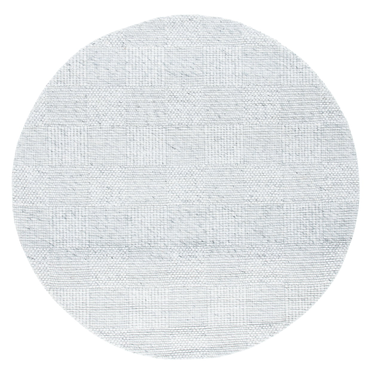 SAFAVIEH Marbella Easton Checkered Area Rug, Light Grey, 6' x 6' Round