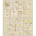 thumbnail image 2 of Sanborn 12x13 White Modern Wood Framed Museum Art Print Titled - Bloomington Indiana Landowner - Sanborn 1887, 2 of 4