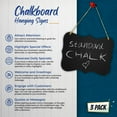 thumbnail image 3 of Acrylic Chalkboard Hanging Signs 4x6" (Pack of 3) - Double Sided for Chalk and Liquid Chalk Marker - Memo Message Sign - Craft Blackboard, 3 of 5
