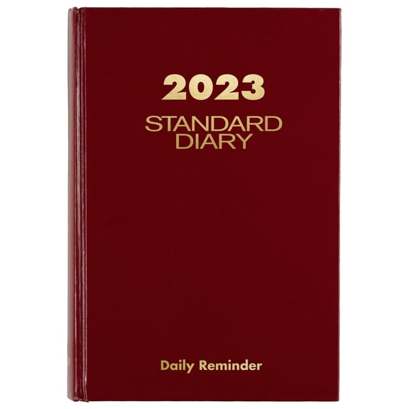 AT-A-GLANCE Standard Diary 2023 Daily Reminder Red Small 5 34 x 8 14 - Daily