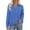 Blue, variant on PRETTYGARDEN Fall Cable Knit Sweaters for Women Long Sleeve Loose Chunky Polo V Neck Sweater Casual Pullover Jumper Tops