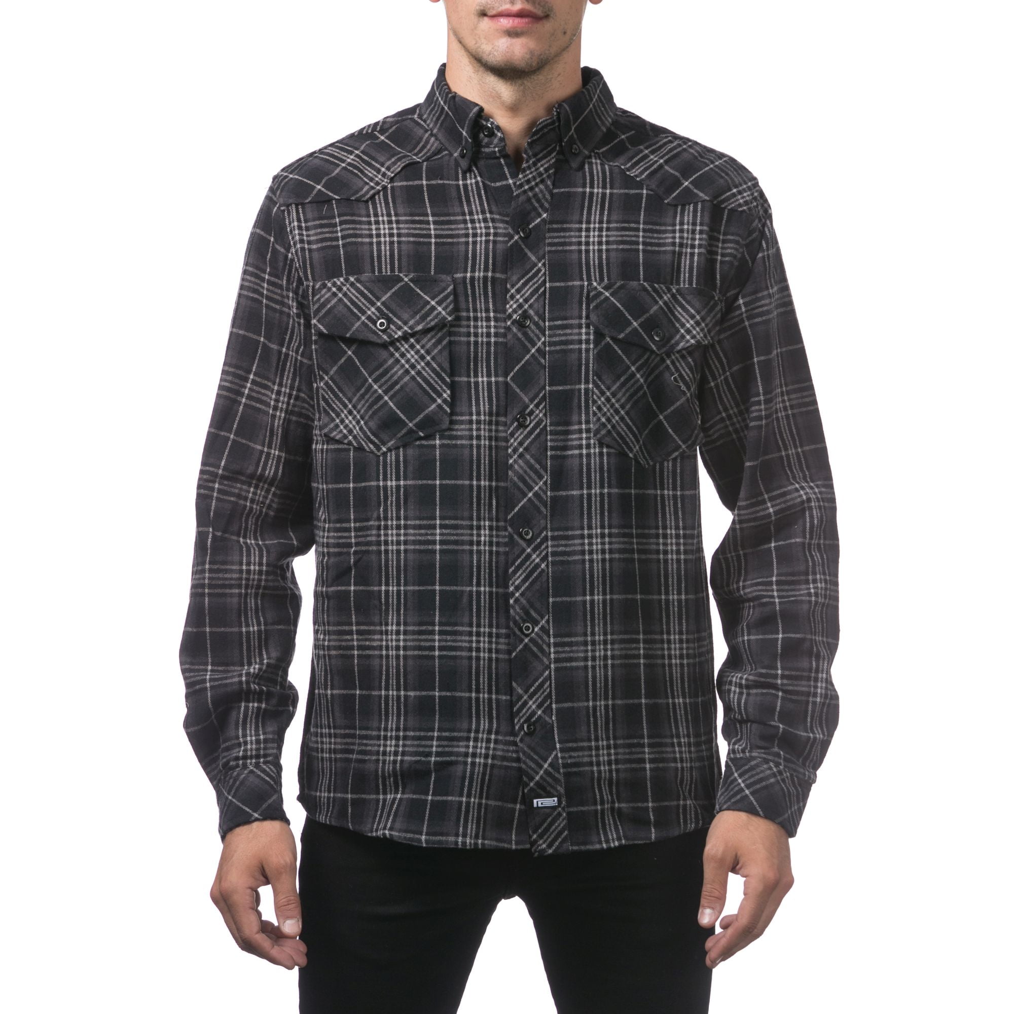 plain black flannel