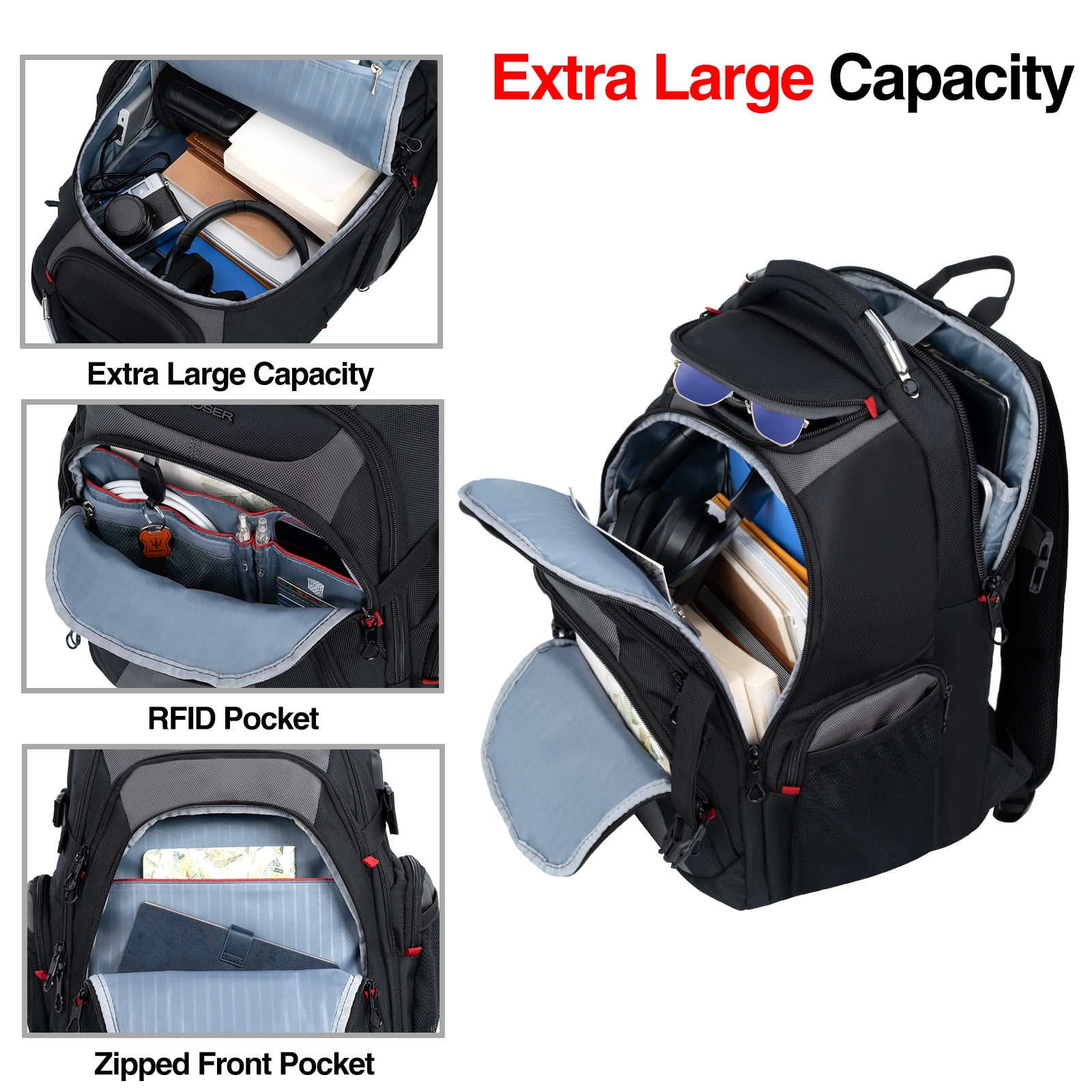 KROSER Durable Fabric 17.3-Inch Laptop Backpack