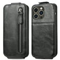 thumbnail image 2 of SaniMore for iPhone 14 Pro Max Magnetic Closure Top & Bottom Flip Wallet Case, Premium PU Leather Cover with Car Mount Card Slot & Adjustable Kickstand Full Body Protective Shell, Black, 2 of 9