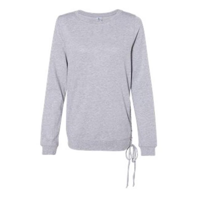 Boxercraft B50603582 Womens Enzyme-Washed Rally Lace-Up Sweatshirt, Oxford - Extra Small