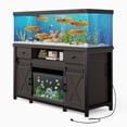 thumbnail image 6 of 75-120 Gallon Heavy Duty Aquarium Stand with Power Outlet, Rustic Farmhouse Style, 1000 lb Capacity, Adjustable Storage & Sliding Barn Doors, 6 of 10