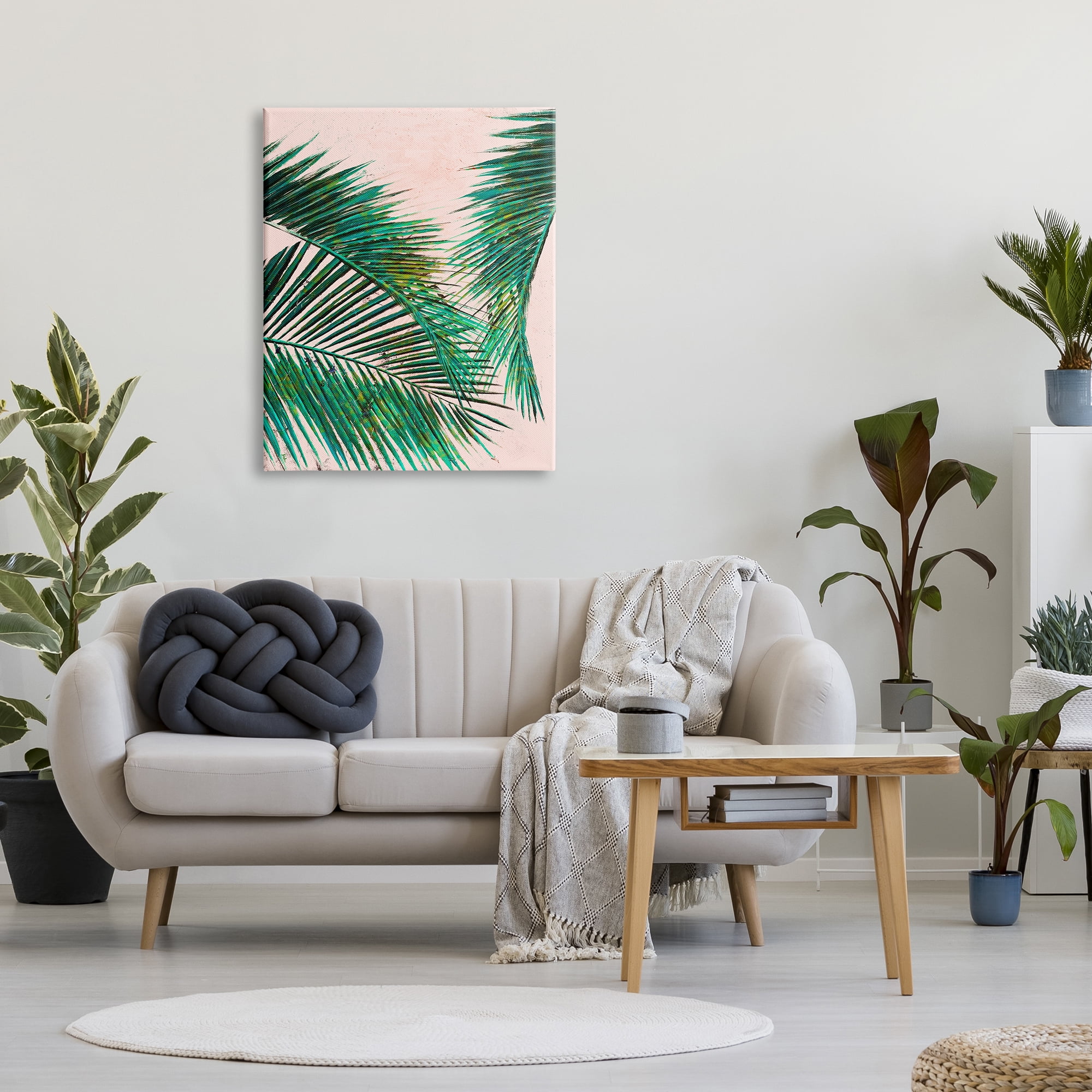 Stupell Industries Expressive Tropical Palm Fronds over Pink Warm Plants, 30 x 40, Design by Patricia Pinto