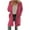 Hot Pink, variant on Long Cardigan Sweaters For Women Women'S Casual Plush Solid Color Button Pocket Jacket Top