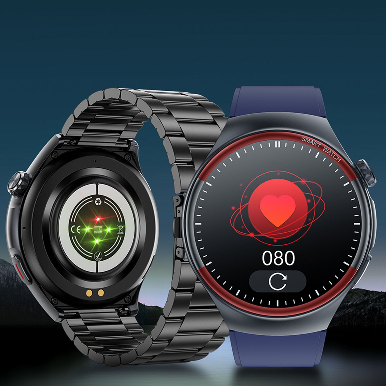 Nkmbld Fitness Watches for Men Smart Watch 1.43inch 360x360 Display Screen Smart Watches for Android Phones Smart Fitness Watch, Multicolor