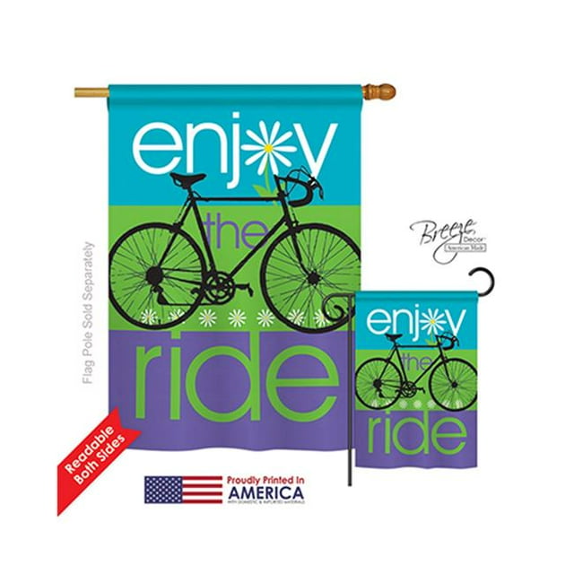 Breeze Decor 09040 Sports Bike Ride Drapeau de la Maison à Impression Verticale Recto-Verso - 28 x 40 Po.