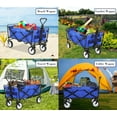 thumbnail image 7 of XF XINFENG Collapsible Folding Wagon Heavy Duty Utility Outdoor Cart Outdoor Beach Wagon Garden Cart with Large Capacity for Garden Sports Shopping,Blue, 7 of 7