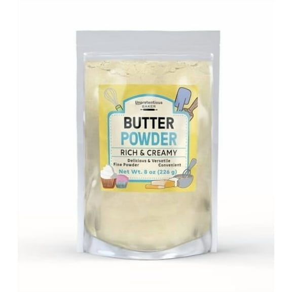 Unpretentious Butter Powder, 8 oz, Savory & Creamy, Convenient, Seasoning & Ingredient