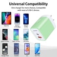 thumbnail image 5 of USB C Block,2PCS ABCPOW 20W PD Type C Charger Block QC3.0 Dual USB Wall Charger Adapter Plug USB C Brick Power Delivery Fast Charge Quick Charging Charger Block,Light Green, 5 of 5