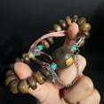 thumbnail image 2 of 12Mm Agarwood Beads Bracelet Chinese Style Carved Scripture Prayer Beads Buddhist Meditation Jewelry, 2 of 5