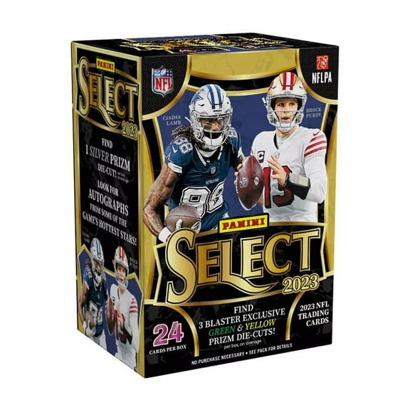 2023 Panini Select Football 6-Pack Blaster Box (Green & Yellow Prizms)