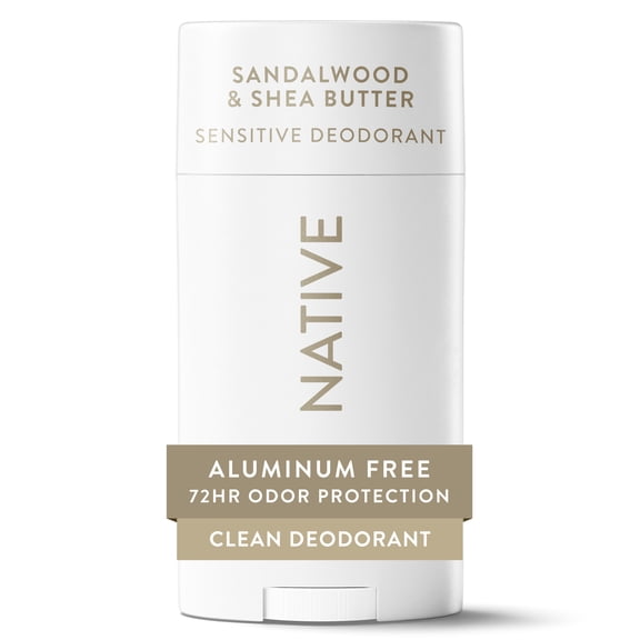 Native Sensitive Deodorant For Men, Aluminum Free Deodorant Stick, Sandalwood & Shea Butter, 2.65oz