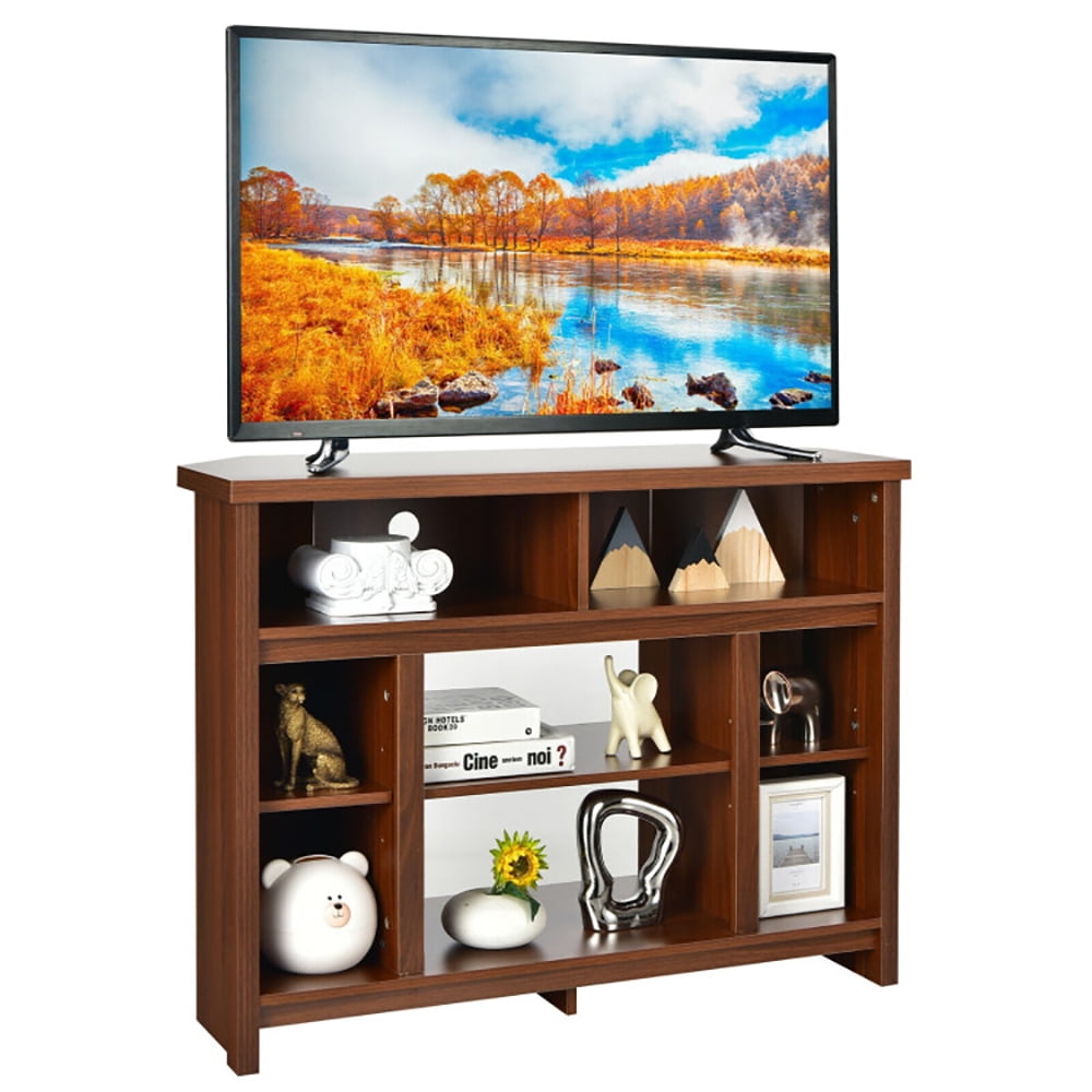 Finihen TV Stand, TV Cabinet, Modern Corner TV Stand with Adjustable Shelves for TVs up to 48 Inch, Media Entertainment Center with Storage, for Living Room, Bedroom, Coffee