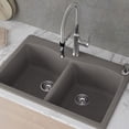 thumbnail image 2 of Kraus Forteza 33 Inch Dual Mount 50/50 Double Bowl Granite Kitchen Sink, Gray, 2 of 8