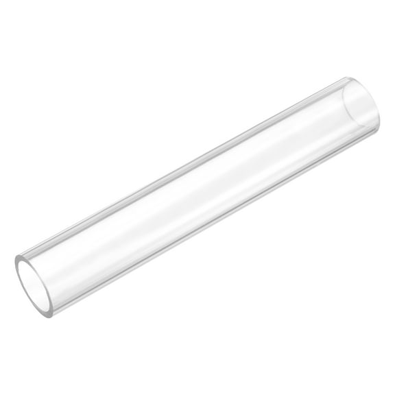 Uxcell Rigid Round Clear Tubing 23mm(15/16") ID x 27mm(1 1/16") OD x 0.5Ft(150mm) Length Plastic Tube