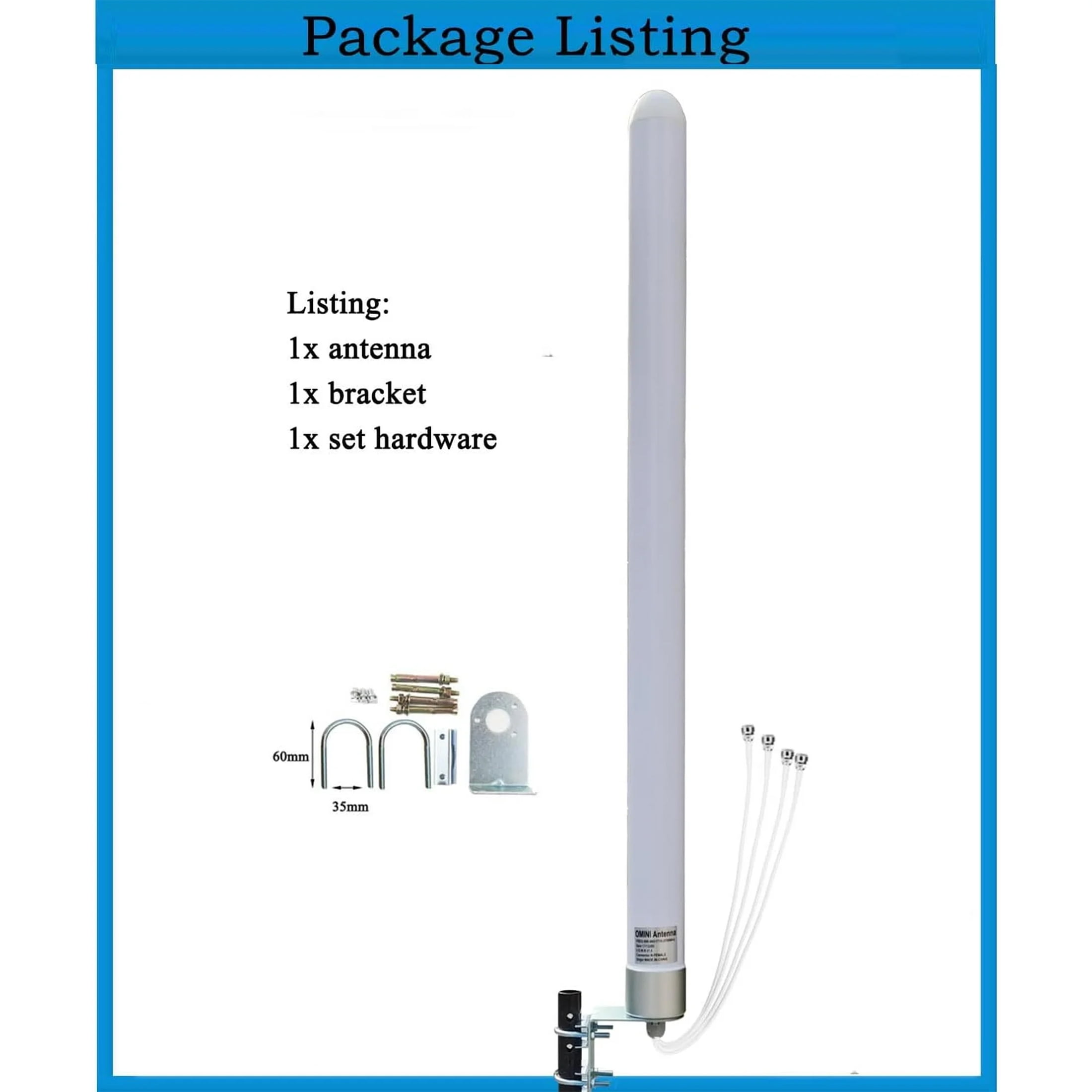 4x4 MIMO Omni Directional 5G Antenna, External Outdoor with 4G/5G Routers, T-Mobile, Verizon, AT&T, Homes and RV Reception Range