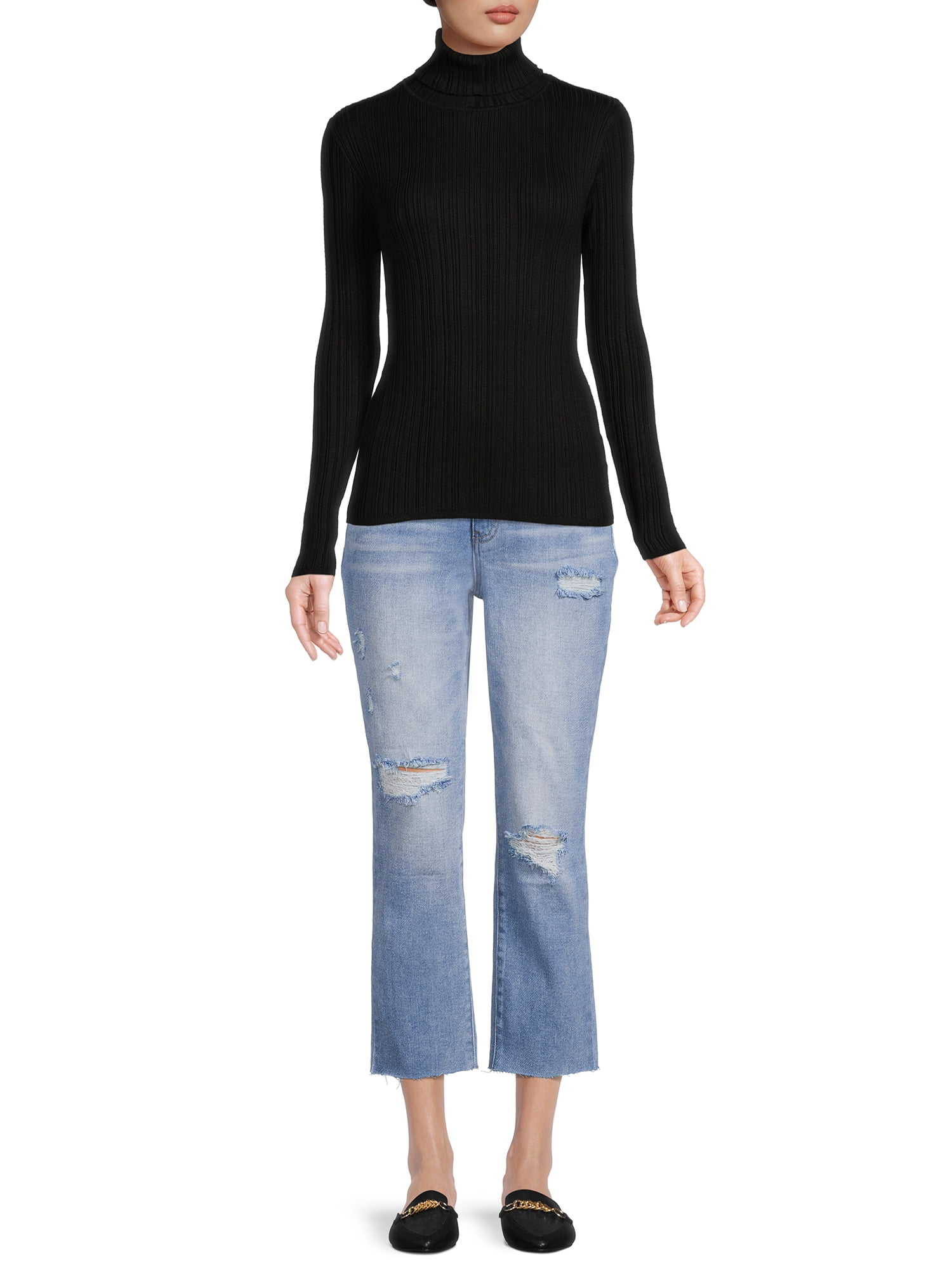 Time and Tru Women's Turtleneck Sweater