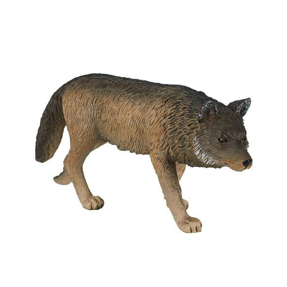 Mojo Timber Wolf Walking Realistic International Wildlife Figura de juguete pintada a mano