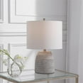 thumbnail image 2 of Maklaine 1-Light Coastal Concrete Stone & Steel Table Lamp in Gray/White, 2 of 6