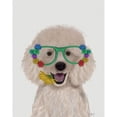 thumbnail image 3 of Fab Funky 12x14 Black Modern Framed Museum Art Print Titled - Poodle, White and Flower Glasses, 3 of 5