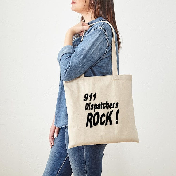 CafePress - 911 Dispatchers Rock ! Tote Bag - Natural Canvas Tote Bag,  Cloth Shopping Bag