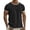 Black, variant on Men’s Ringer T Shirt Short Sleeve Contrast Trim Crew Neck Muscle Fit Casual Summer Cotton Tee Lightweight Breathable Workout Gym Streetwear Basic Top